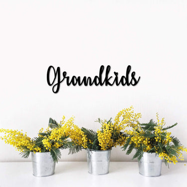 Metal Grandkids Sign | Grandkids Wall Hanging | Grandparents Gift | Grandchildren Sign | Grandkids Word Art | Grandkids Picture Gallery Wall